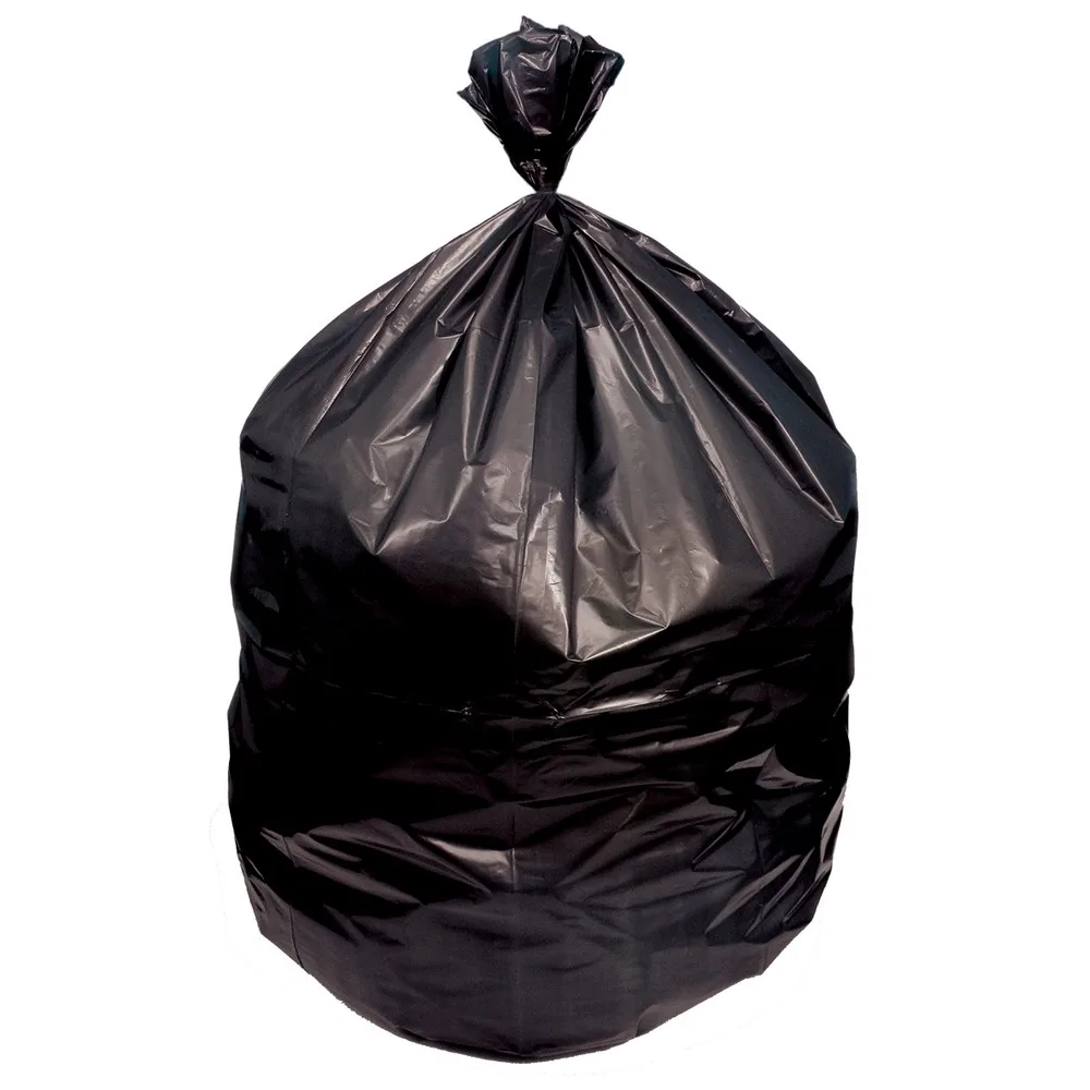 Can Liner, High Density, 43x48, Black, 22 Micron, Fits 56 Gallon 0