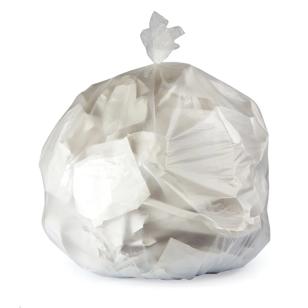Can Liner, High Density, 38x60, Clear, Coreless Roll, 14 Micron, Fits 60 Gallon 0