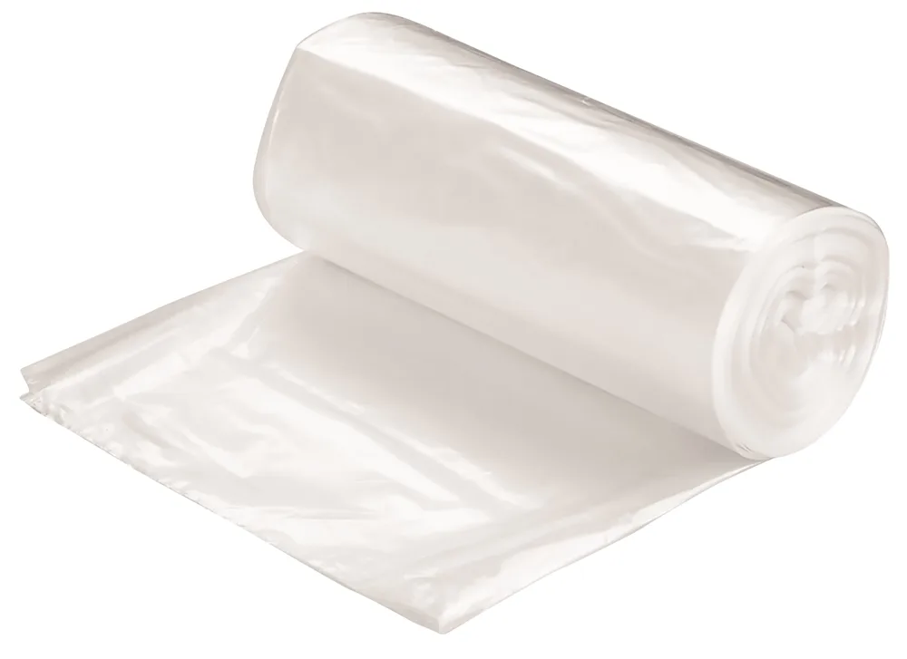 Can Liner, Low Density, 24x32, Clear, 0.50 Mil, 20 Rolls, Fits 12-16 Gallon 0