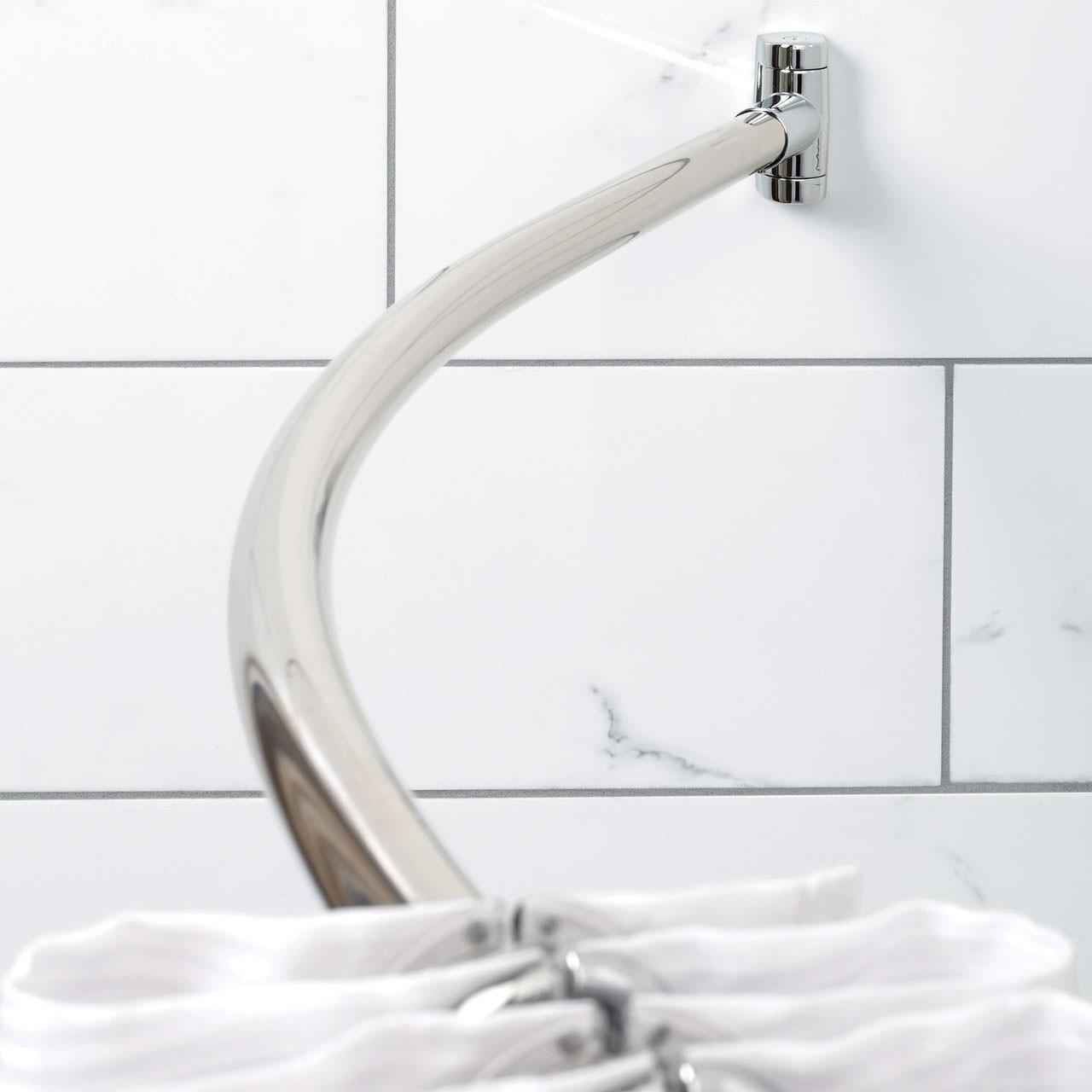 5' Stainless Steel Curved Shower Rod