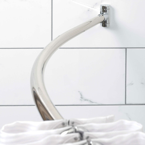 5' Stainless Steel Curved Shower Rod 2