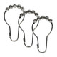 Snap Pin Shower Curtain Hooks with Rollers - 1 dz. 3