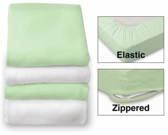 Elastic Fitted Crib Sheets - 1"-4" depth 0