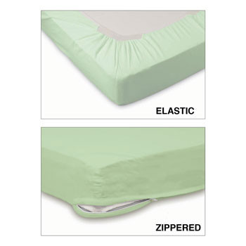 Zippered White Crib Sheet For 3"-4" Thick Mattress