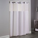 Herringbone Hang-2-It White Shower Curtain w/ Liner - 72" x 77" 2