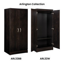 Arlington Double Door Wardrobe w/Ironing Board Slot - 32"W x 22"D x 72"H 0