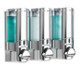 Aviva™ - Three Chamber Dispenser - Chrome or Satin 3