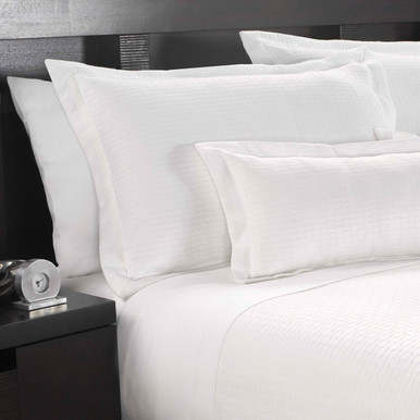 Basketweave White Woven Top Sheet - King 114" x 115" 0