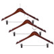 Walnut Contoured Hangers (Ball Top) - 100/cs 2