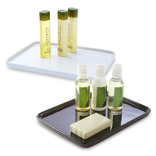 Ceramic Amenity Tray - 6.1" x 8.25" x 0.5" 0