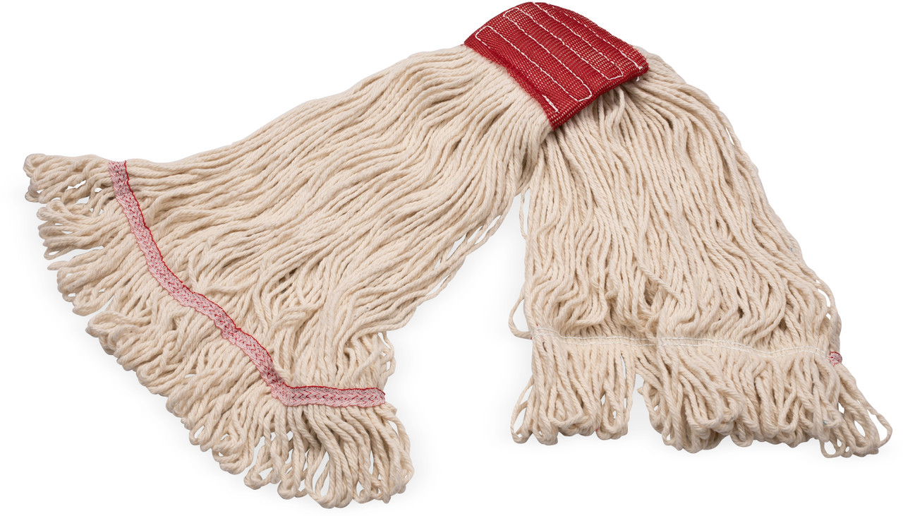 24 oz. (Large) Cotton/Synthetic Blend Mop - Natural/Red