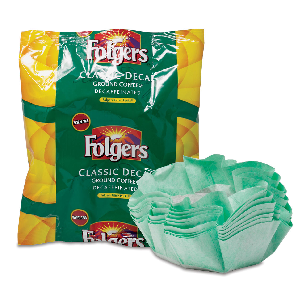 Folgers .9 oz. Coffee Filter Packs Decaf - 40/cs.