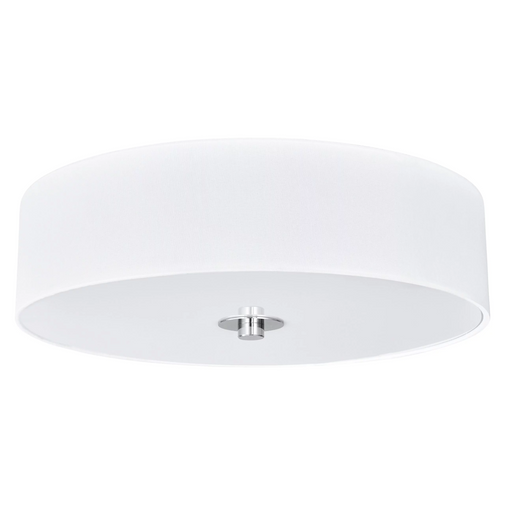 14"W Ceiling Light with White Linen Shade 0