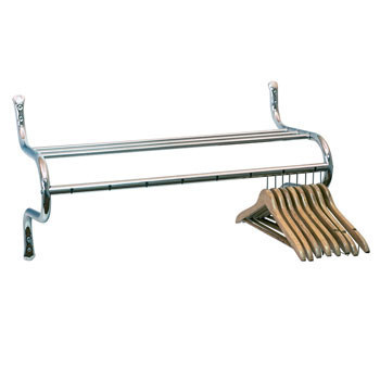 Chrome Wall Rack - 31.5" (Includes 8 Hangers) 0