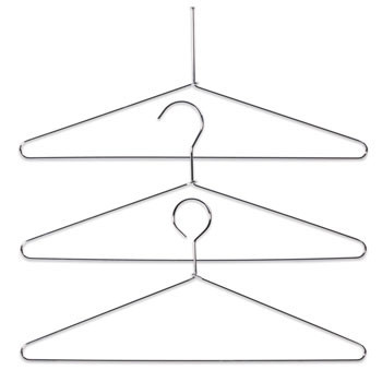 LodgMate Chrome Metal Hangers (Open Hook) - 50/cs.