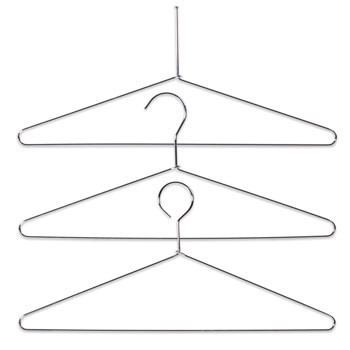 LodgMate Chrome Metal Hangers (Ball Top) - 50/cs.