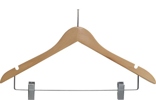 LodgMate Hardwood Hangers w/ Clips (Ball Top) - 100/cs. 0