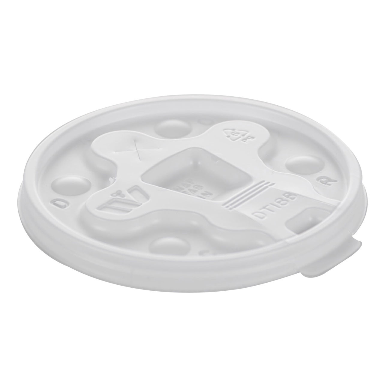 Vented Coffee Lids with Tear Back Tab/Straw Slot - Fits 12 oz. Cup - 1000/cs.