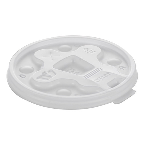 Vented Coffee Lids with Tear Back Tab/Straw Slot - Fits 12 oz. Cup - 1000/cs. 0