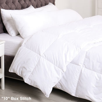 Evermore 10" Box Stitch Down Alternative Blanket- Queen 90"x96" (35 oz. Fill)