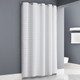 Enda Easy Hang White Shower Curtain with Window - 71"W x 77"L 3