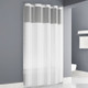 Enda Easy Hang White Shower Curtain w/ Window & Liner - 71"W x 77"L 3