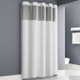 Inspire Frame Easy Hang White Shower Curtain w/ Window & Liner - 71"W x 77"L 1