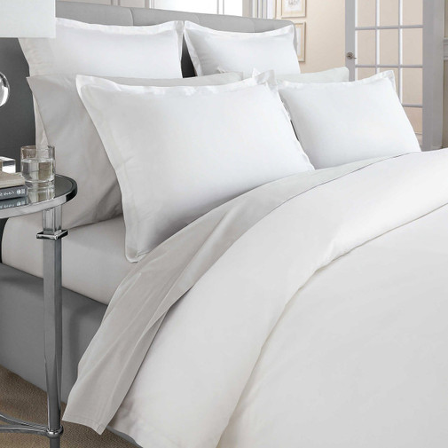 Gryphon 360 ct. Solid White Duvet Cover - Full 86" x 94" 0
