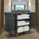 Metal Housekeeping Cart w/ Cloth Panels 1