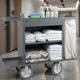 Metal Housekeeping Cart w/ Cloth Panels 2