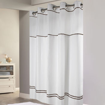 Matt-Satin Hang-2-It Shower Curtain - 72" x 74" 0