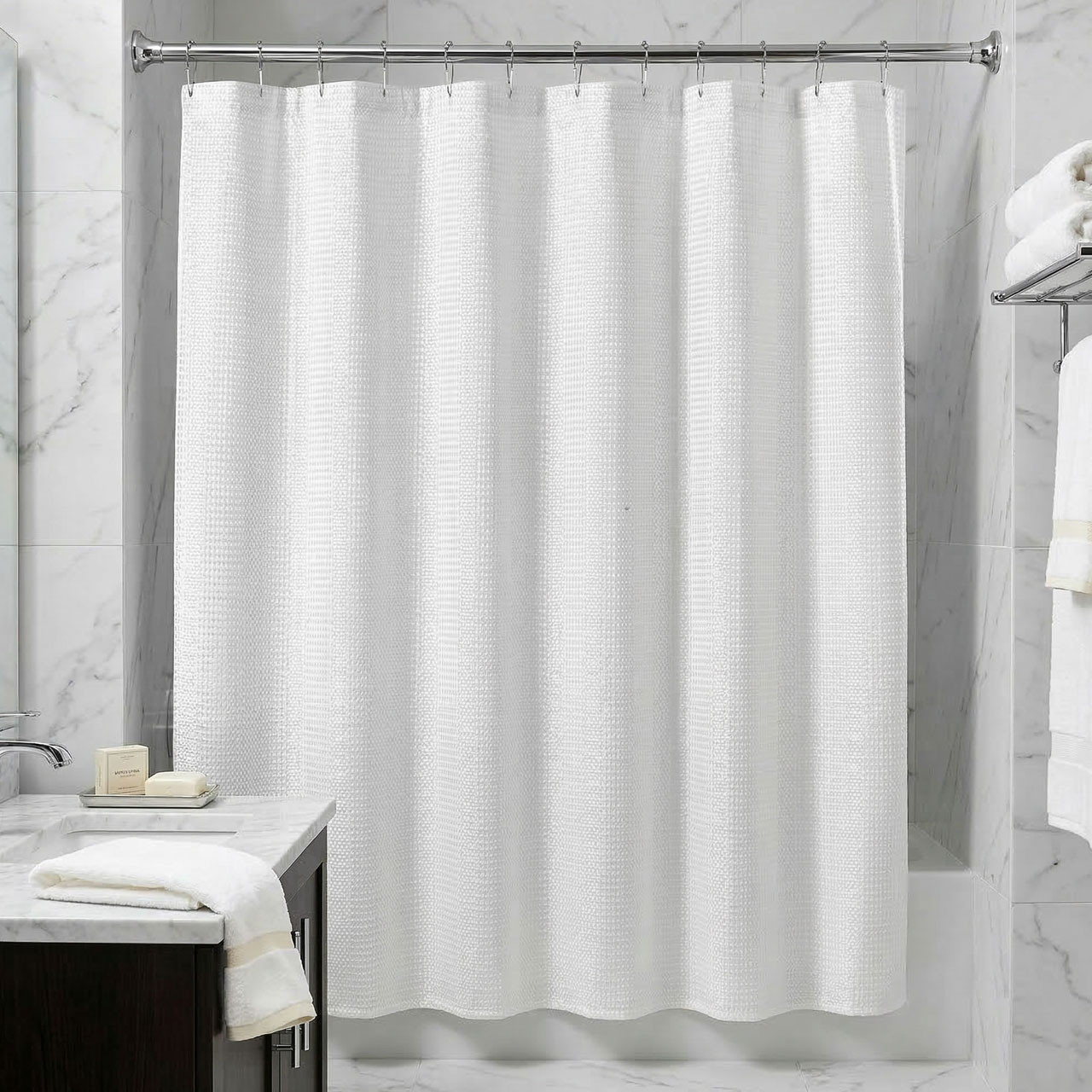 Jacquard Shower Curtain - 71" x 71" - 12/ctn. 1