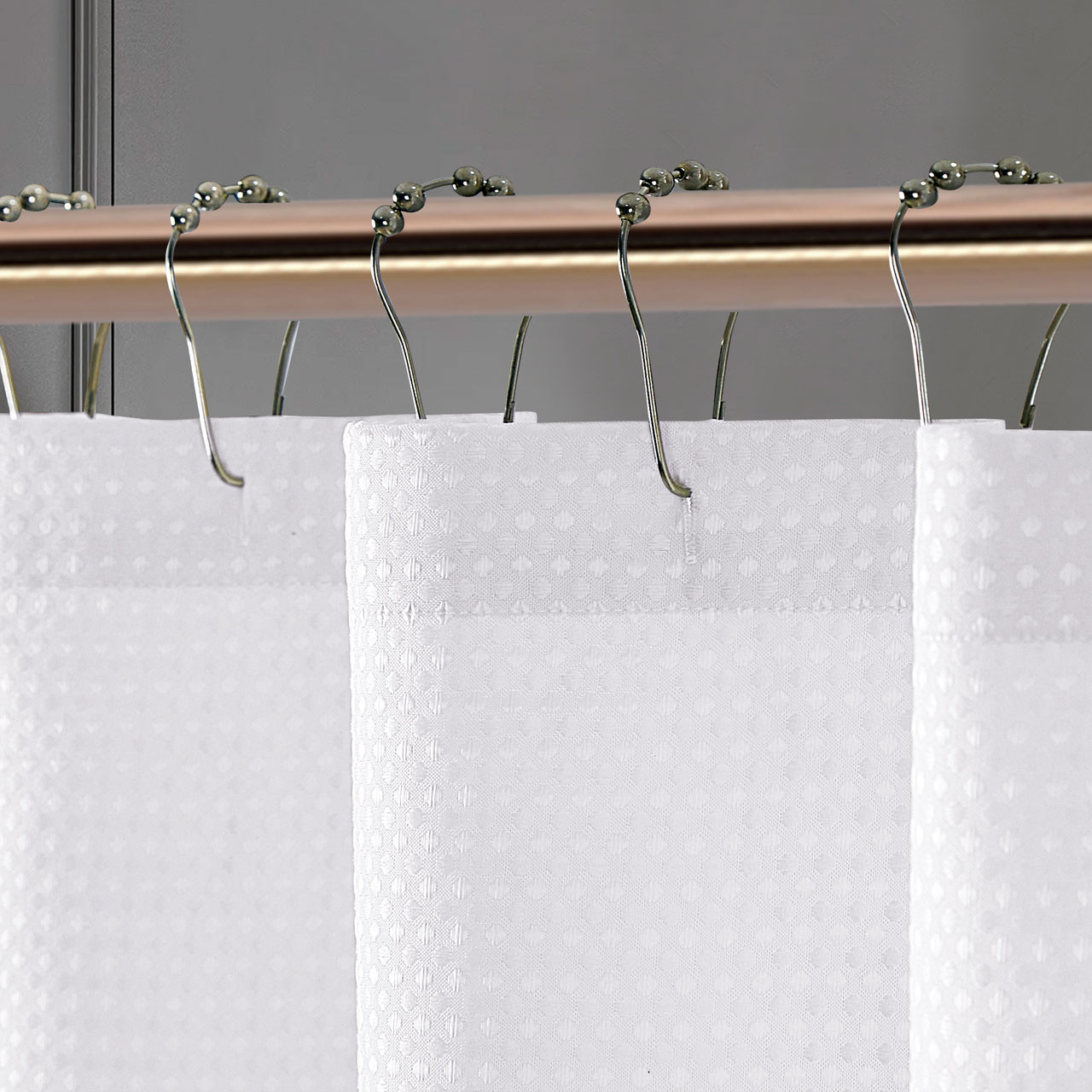 Jacquard Shower Curtain - 71" x 71" - 12/ctn. 2
