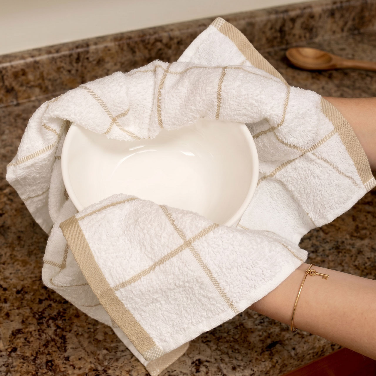 100% Cotton 15" x 25" Kitchen Towel - 144/cs. 2