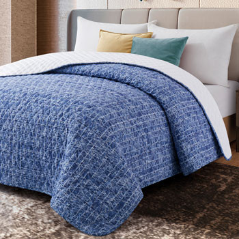 Lattice 7 oz. Quilted Coverlet - Full 84"x96" 2