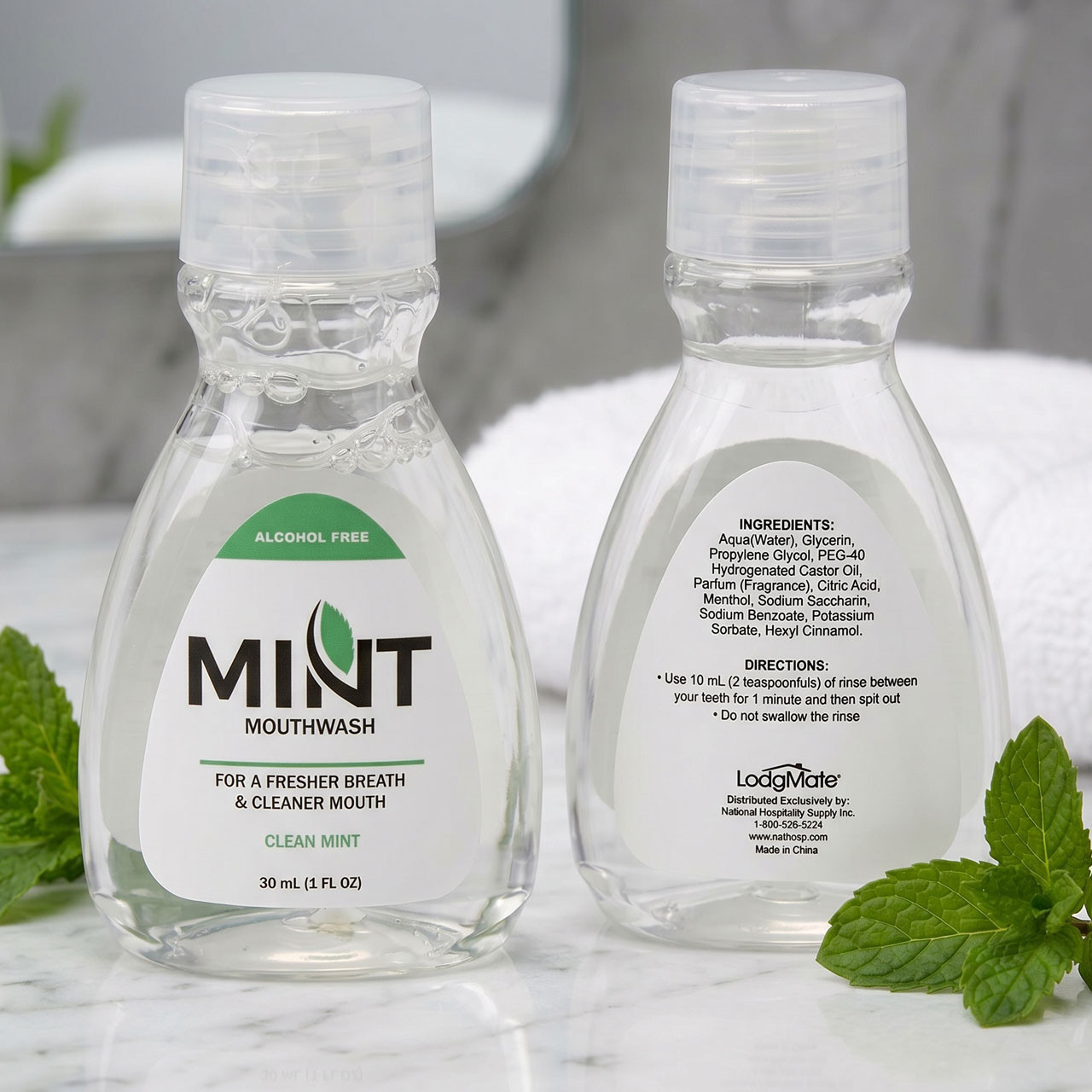 1 oz. Mint Mouthwash Bottle - 150/cs. 0