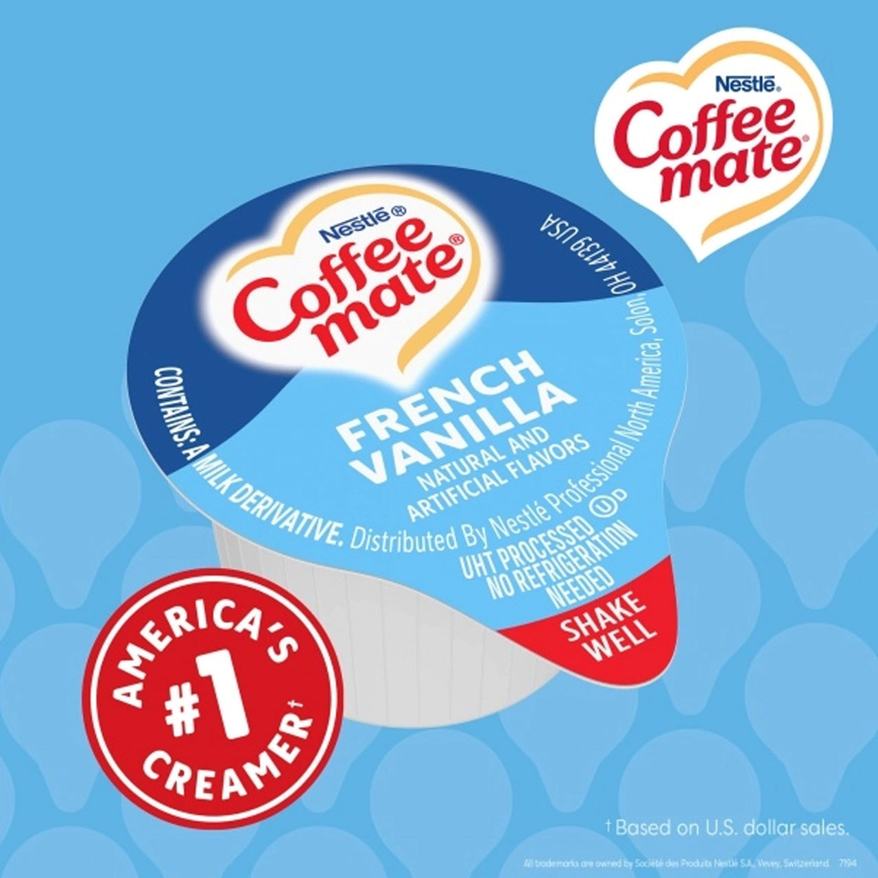 Coffee-mate French Vanilla Liquid Coffee Creamer - 180/cs. 1
