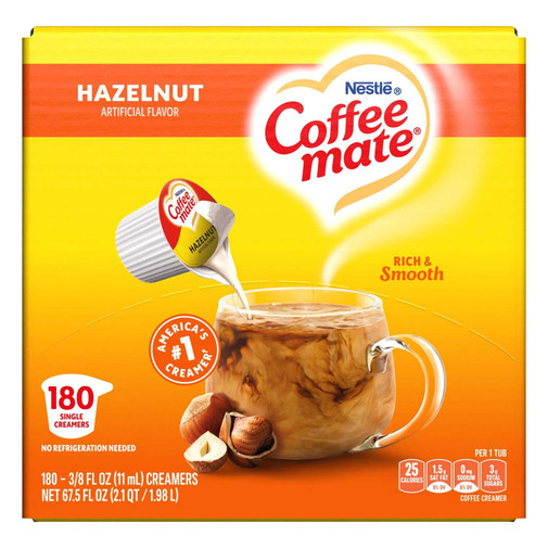 Coffee-mate Hazelnut Liquid Coffee Creamer - 180/cs. 0