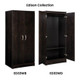 Noda 2 Door Wardrobe w/ Ironing Board Slot - 32"W x 22"D x 72"H 2