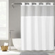 Plainweave Easy Hang White Shower Curtain - 71"W x 77"L - 12/ctn. 3