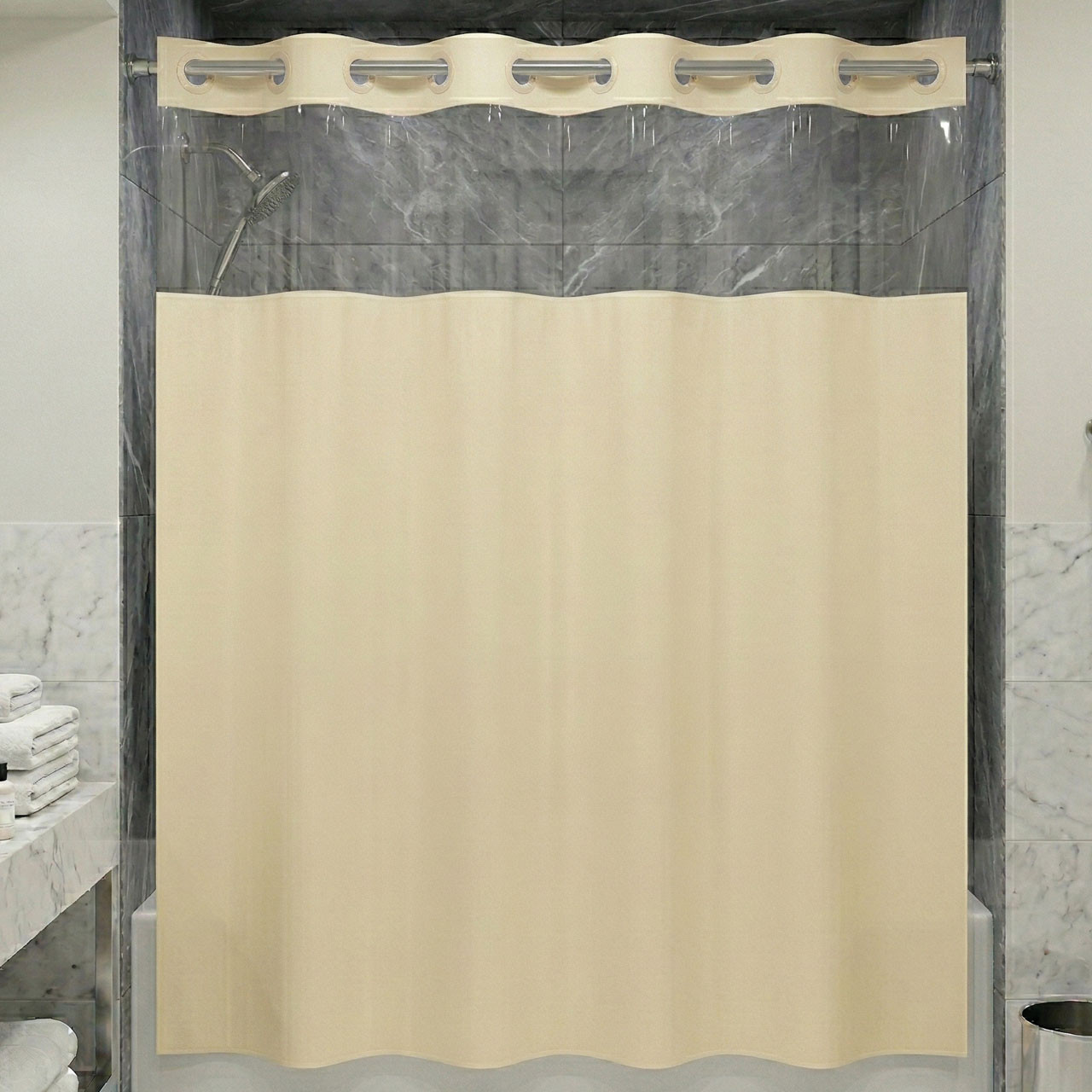 71" x 74" Vision Poly Shower Curtain - 12/ctn. 0