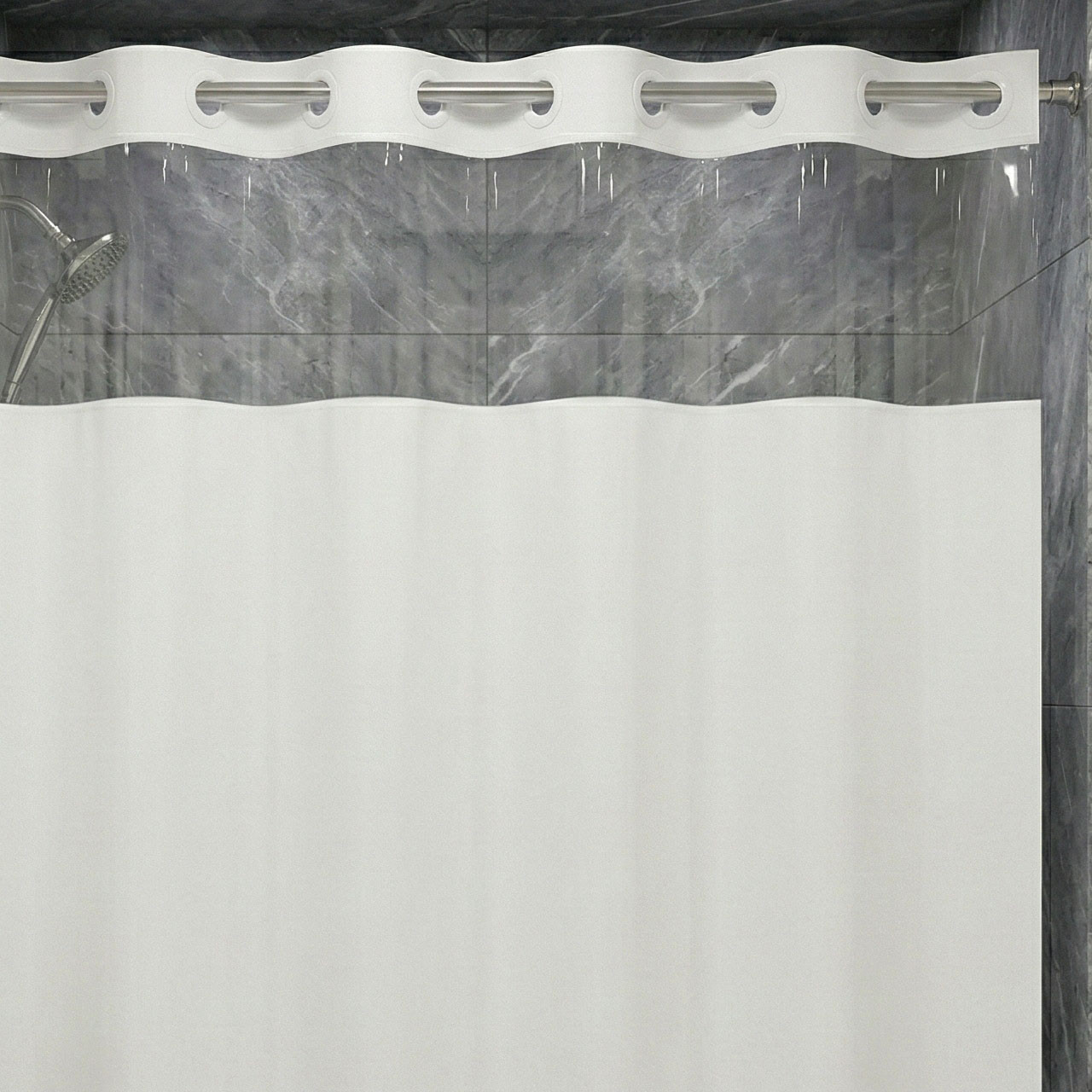 71" x 74" Vision Poly Shower Curtain - 12/ctn. 1
