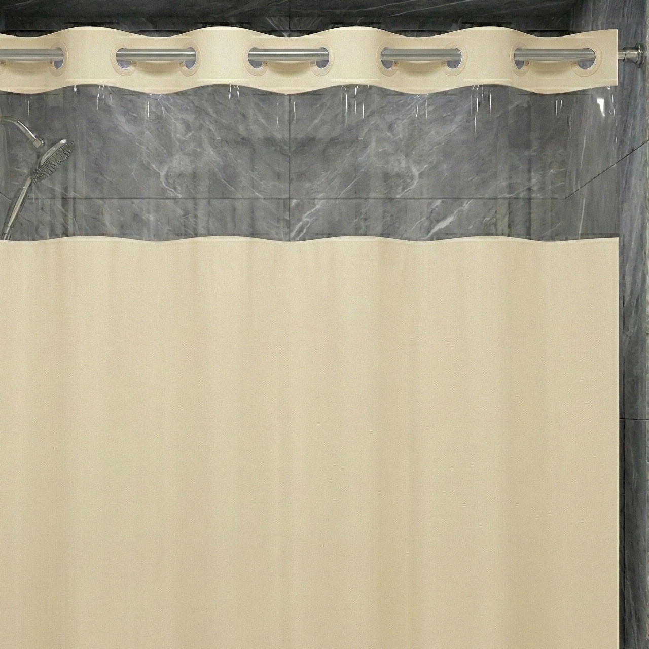 71" x 74" Vision Poly Shower Curtain - 12/ctn. 2
