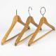 Walnut Contoured Hangers w/ Clips (Open Hook) - 100/cs 2