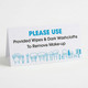 "Please Use Wipes & Dark Washcloths" Tent Sign - 100/pk 3