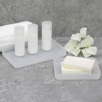 Rectangular Plastic Amenity Tray - 4.5" x 7" x 0.5"