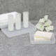 Rectangular Plastic Soap Dish - 4.25" x 4.5" x 0.5" 1