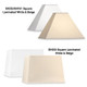 Linen Shade for Wall Lamps - 9"H x (7"x7")T x (8"x8")B 3