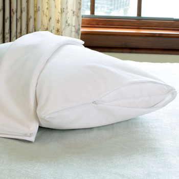 Soft Terry Zippered Pillow Protector - King 21"x37" 0