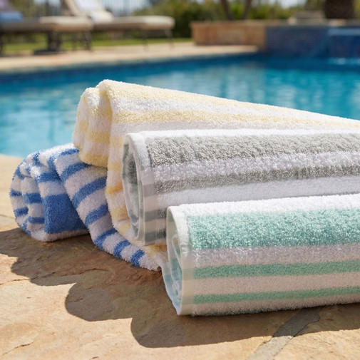 Martex Tropical Stripe 30" x 70" Pool Towel - 15 lbs/dz. 2